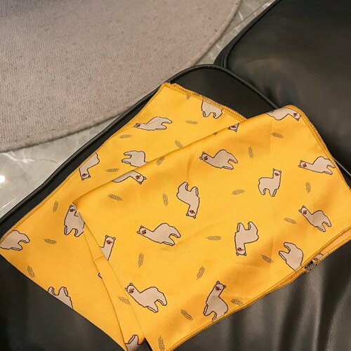 Spring and Summer 50x50cm Small Square Scarf for Women, Korean Professional Small Collar Scarf, Versatile Decorative Print Scarf