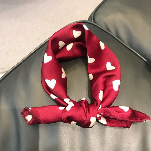 Spring and Summer 50x50cm Small Square Scarf for Women, Korean Professional Small Collar Scarf, Versatile Decorative Print Scarf