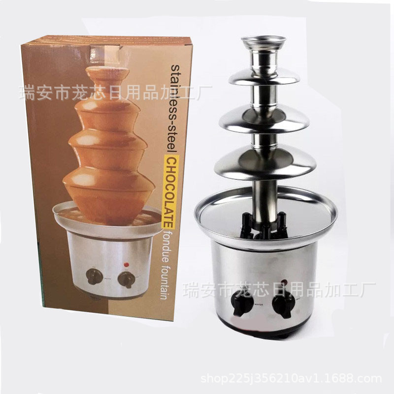 Cross-border Large Four-layer Chocolate Melting Tower DIY Chocolate Mixer Fountain Waterfall Melt Spray Machine