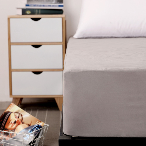 Taiwanese shrimp pure color waterproof bed sheet Shopee diaper bed cover non-leak clean pad anti-slip mattress protector