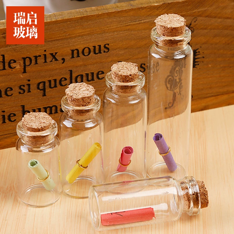 Пробка прозрачная стеклянная бутылка дрейф бутылка желаний Ароматизированный Чай Кордицепс трубка бутылка DIY Ювелирные изделия маленькая бутылка оптом