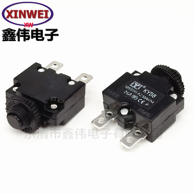 过载过电流保护器 热过载保护开关30A 复位保险开关排插过载开关