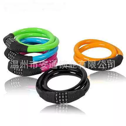 Велосипедный замок горный велосипед 4-значный кодовый замок цепной замок электромобиль стальной тросовый замок Велосипедное противоугонное оборудование для верховой езды