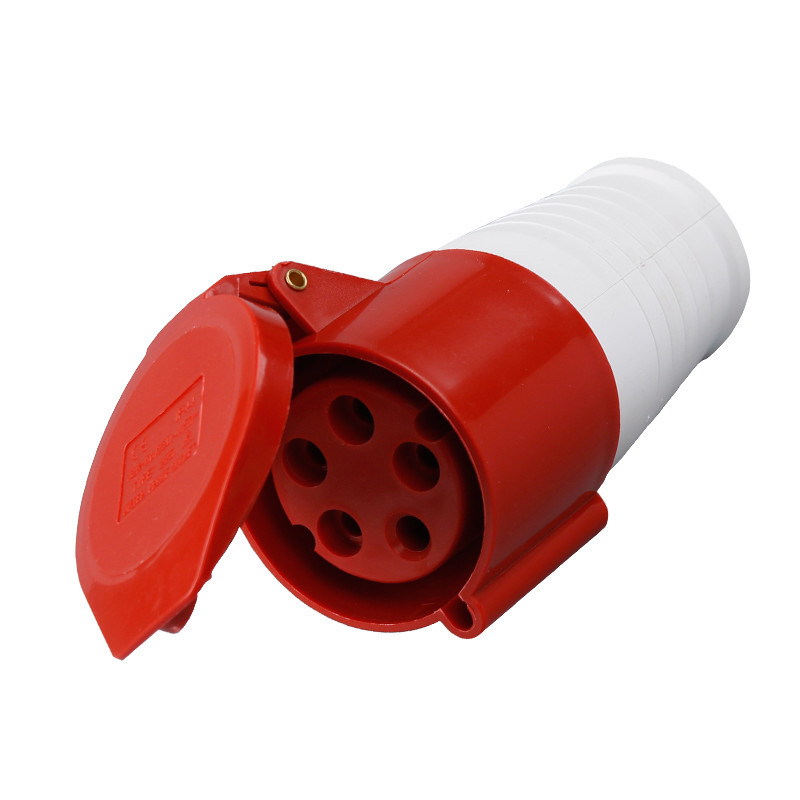 5孔5芯X16A215工业连接器插头插座防水不防爆IP44防水工地接头