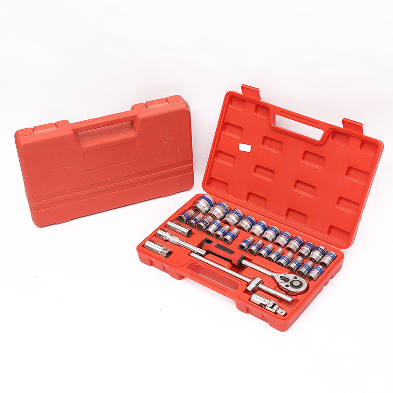 一手直供棘轮扳手工具组套 32件套筒扳手套装 汽车维修随车工具