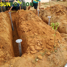 【碳钢螺旋地桩】光伏地面支架 铝合金光伏抗风加固套件