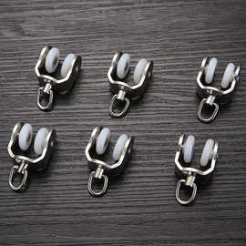 高档不锈钢窗帘滑轮窗帘轨道消声轮窗帘配件轮窗帘滑轮厂家直销