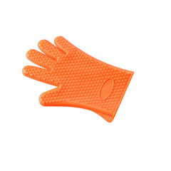 148g factory direct supply love five finger silicone gloves BBQ barbecue microwave oven heat insulation baking waterproof gloves