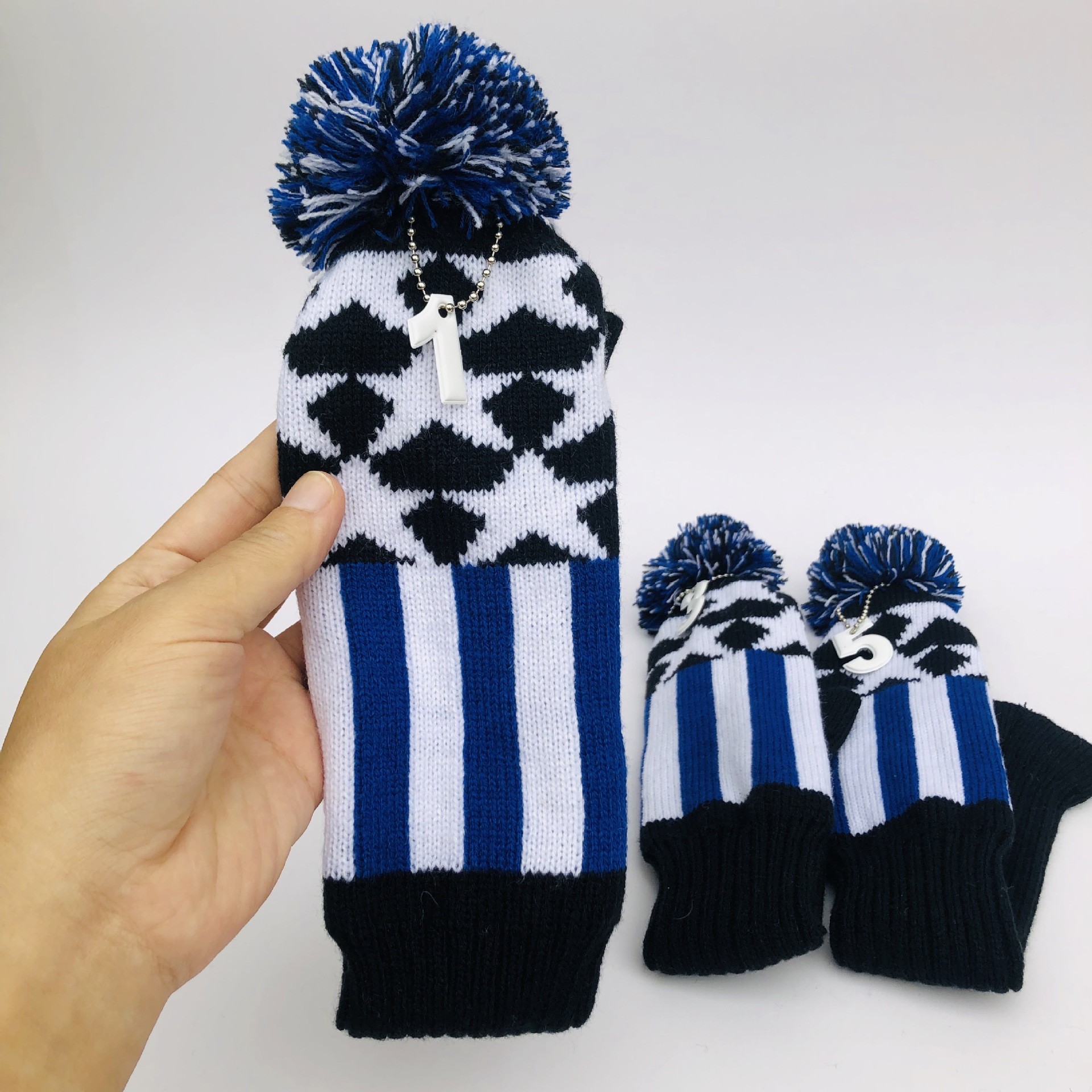 Venta caliente transfronteriza de suministros de golf club de punto de tres piezas cubierta de la tapa del club Fuente de la cubierta de la fábrica puede enviar en nombre