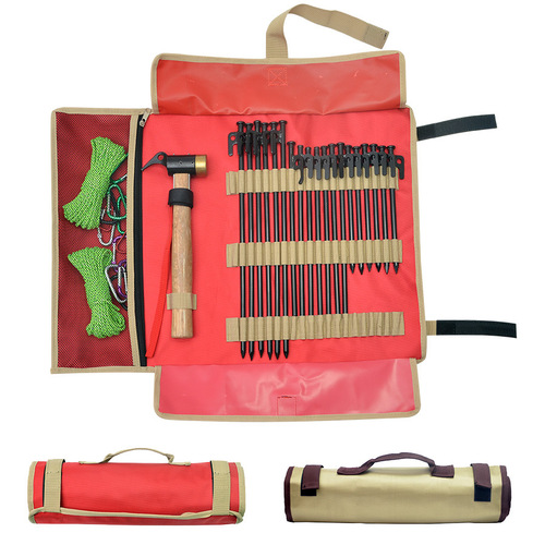 Outdoor camping nail storage bag tent canopy camp nail hammer tool bag simple portable storage bag large size