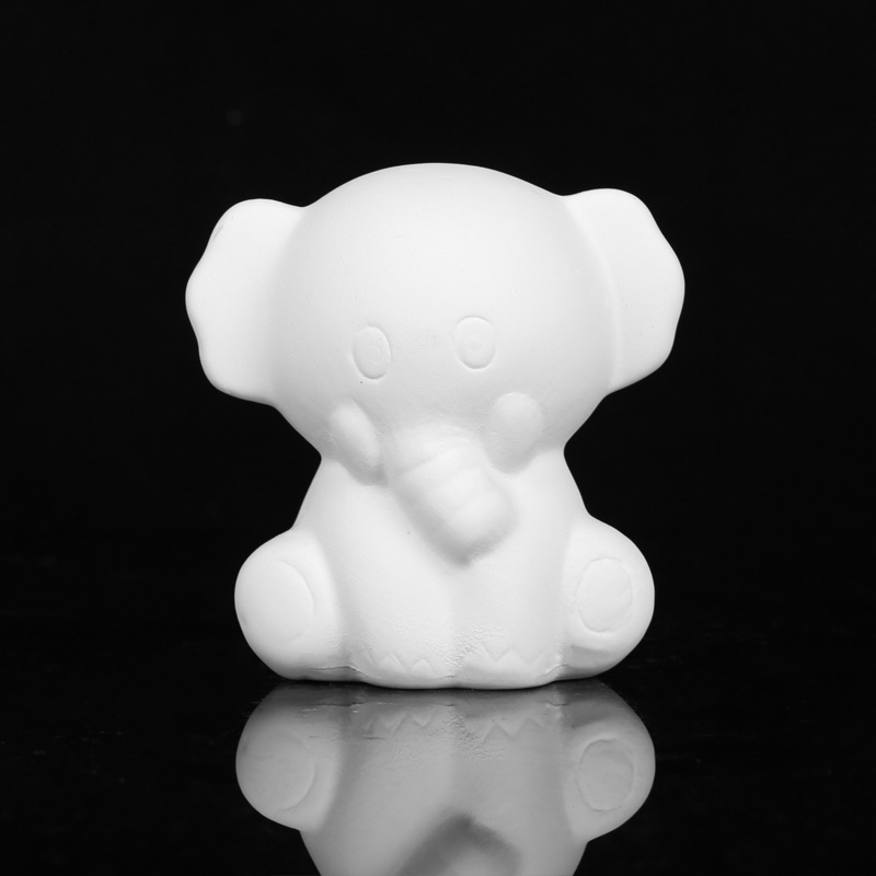 Pintura decorativa hecha a mano para niños DIY juguetes de rompecabezas pintados a mano blancos recubiertos de color yeso conjunto de pintura de color cerámica lata de dinero