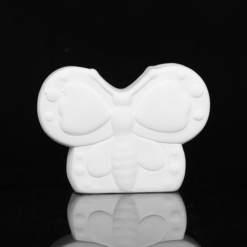 Pintura decorativa hecha a mano para niños DIY juguetes de rompecabezas pintados a mano blancos recubiertos de color yeso conjunto de pintura de color cerámica lata de dinero