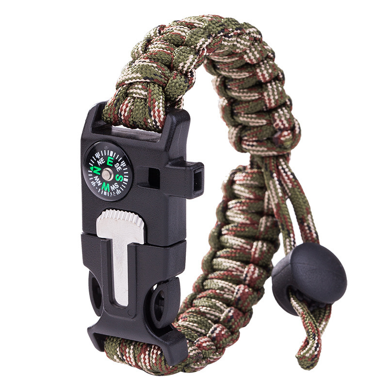 Paracord Bracelet Multifunctional Adjustable Strap Outdoor Bracelet Wilderness Survival Five-In-One Adjustable Braided Bracelet Paracord Bracelet Multifunctional Adjustable Strap Outdoor Bracelet Wilderness Survival Five-In-One Adjustable Braided Bracelet