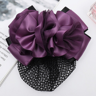 Nurse Hair Flower Professional Hair Net Hair Accessories Stewardess Nurse Net Bag Work Hair Net Hairpin Bow Hair Hair Flower