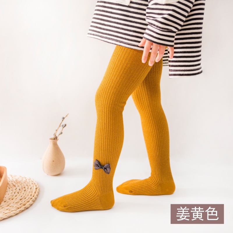 Chenggongfang nuevo nudo mariposa brillante pantimedias DE LOS NIÑOS polainas de las niñas calcetines de los niños fábrica al por mayor