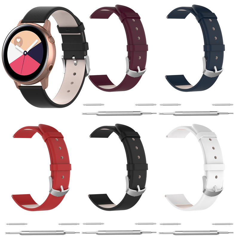 For Samsung galaxy watch active smart watch strap replacement leather strap 20mm send tool