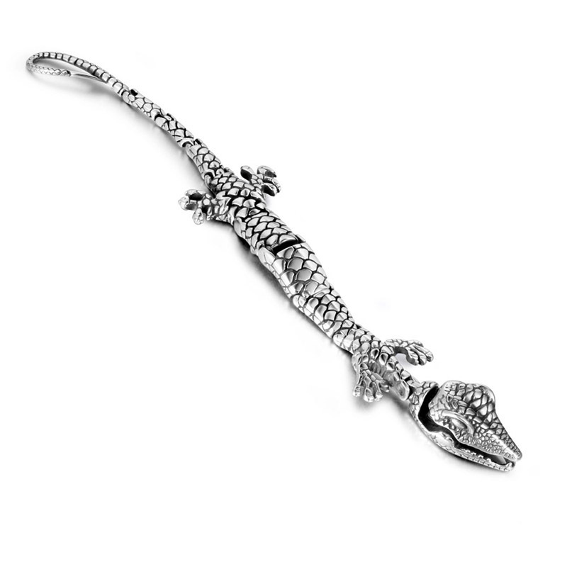 European and American men's stainless steel crocodile bracelet tide men domineering casting bracelet animal accessories CE273