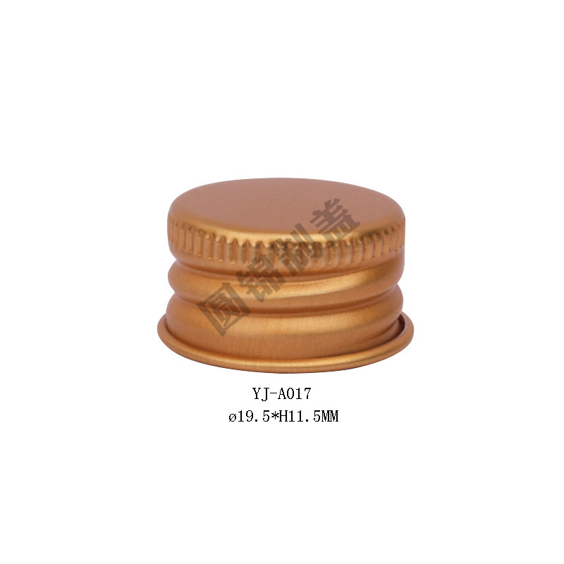 工厂直购螺纹铝盖直径19.5支持定 做铝制瓶盖批发防盗盖