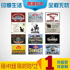 复古铁皮画工厂批发 欧美马口铁挂画墙面壁饰 创意铁质墙上装饰品