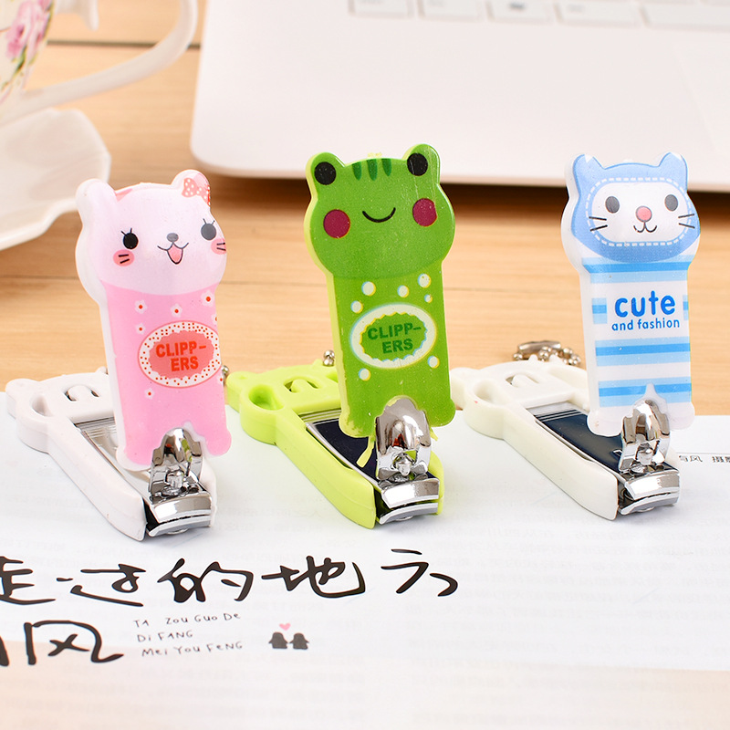 Cartoon animal cute nail clippers nail clippers nail clippers key chain baby children adult nail clippers Korean finger Clippers