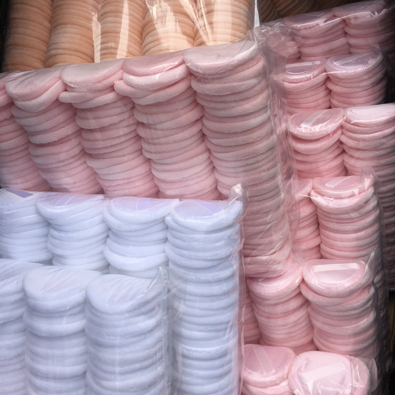 Loose Powder Puff seco puff maquillaje tamaño pequeño cinta franela maquillaje puff niños Fotografía maquillaje algodón puff maquillaje herramientas