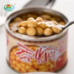 餐饮整箱批发多省包邮】乐隆隆香焖茄汁黄豆罐头48罐即食拉环设计