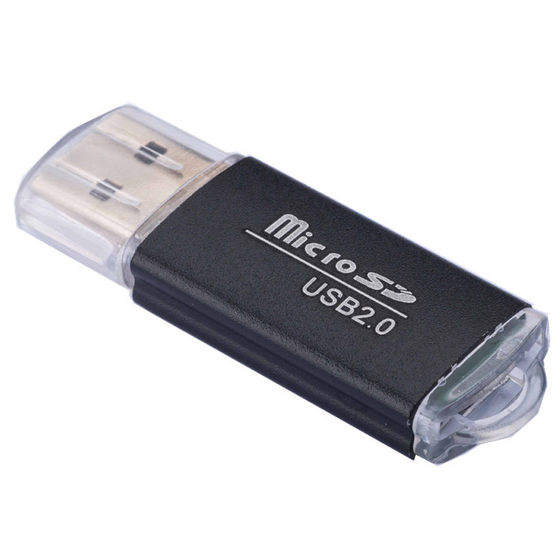 Factory wholesale aluminum alloy bright color USB2.0 computer card reader microSD/TF card/mobile phone memory card