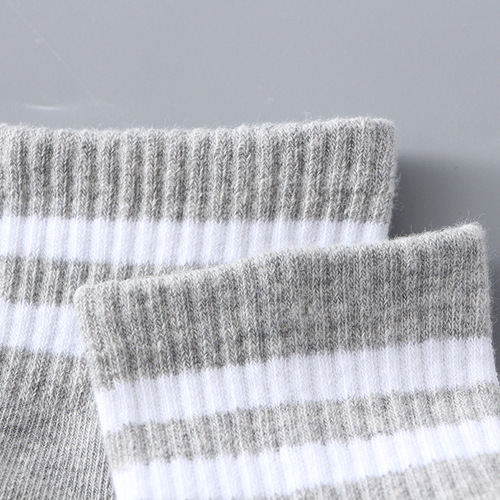Socks for women in autumn and winter new cotton socks for men and women couples two-striped socks students casual sports mid-tube socks