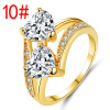 Accessory, zirconium, fashionable cute ring with stone, European style, suitable for import, wholesale