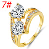 Accessory, zirconium, fashionable cute ring with stone, European style, suitable for import, wholesale