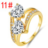 Accessory, zirconium, fashionable cute ring with stone, European style, suitable for import, wholesale