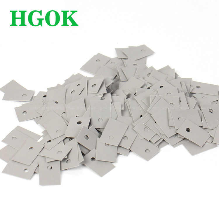 矽胶片绝缘散热器垫片硅矽胶灰色TO-220（13*18）二极管散热垫片