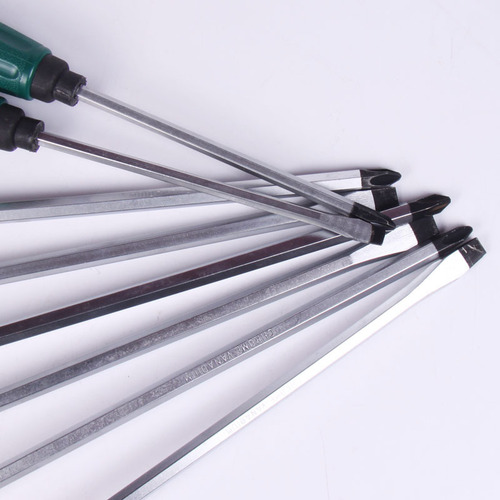 Wholesale through-core screwdriver, knockable screwdriver 4681012-inch cross flat head plum blossom screwdriver