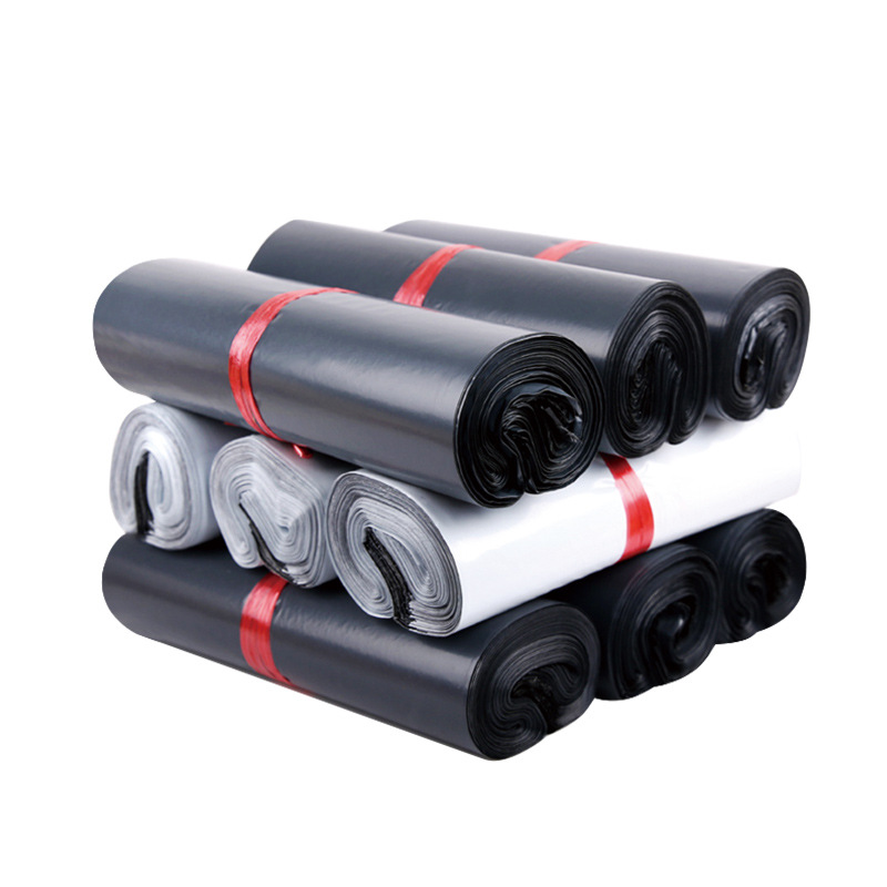 Bolsa impermeable de embalaje logístico Bolsa de embalaje exprés engrosada Bolsa de embalaje de color Bolsa exprés blanca impresión gris