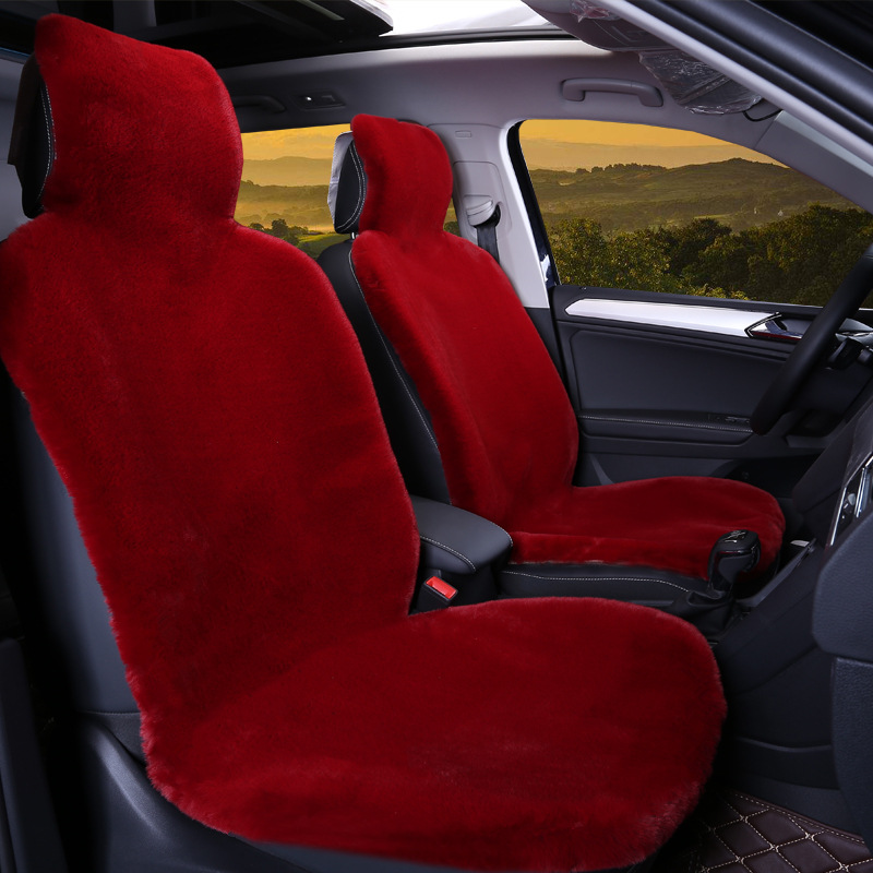 Universal – Universal Faux Rabbit Seat cushion, seat cover - sport-red