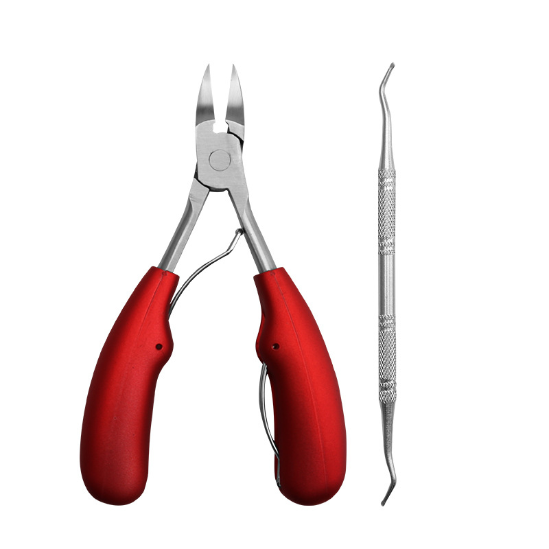 Fábrica de uñas ranura de acero inoxidable uñas tijeras traje único boca oblicua boca de águila punta uñas pedicura incrustado águila nariz alicates