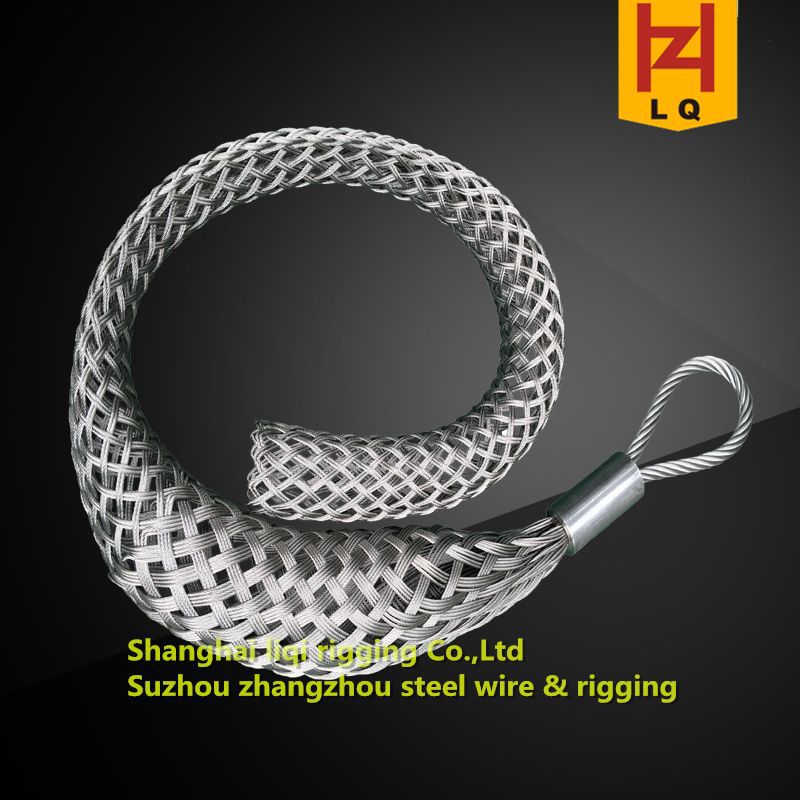 专业研发生产中间导线网套，双眼网套，油田海缆专用拖拽拉线网套