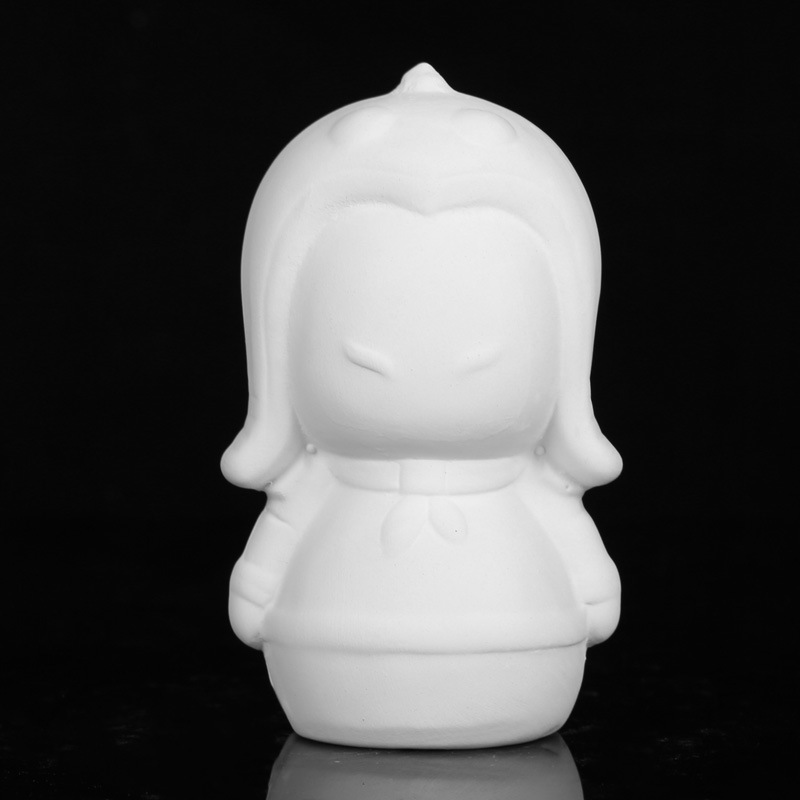 Decoración de cerámica DIY de yeso para niños graffiti pintura de arena maceta pequeña pintura de padres e hijos vasijas muñecas regalo juguetes