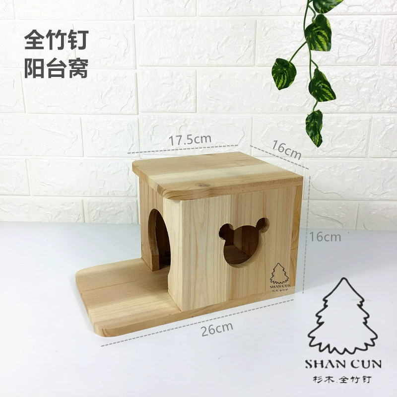 Тоторо шкаф клетка из массива дерева Китайская ель Дракон кошачье гнездо Китайская ель деревня бамбуковый гвоздь деревянное гнездо отверстие для крыши балкон дом W12A