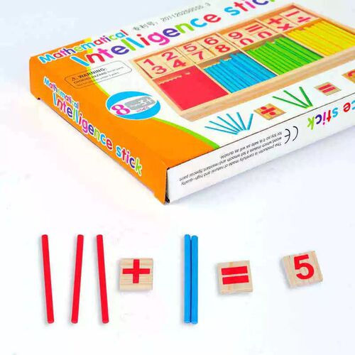 Children's Digital Rod Operation Learning Box, Primary School Students Early Education Math Teaching Tools Kindergarten Intelligence Wooden Toys
