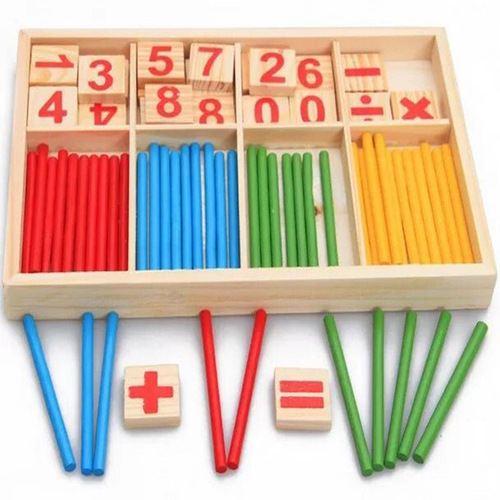 Children's Digital Rod Operation Learning Box, Primary School Students Early Education Math Teaching Tools Kindergarten Intelligence Wooden Toys