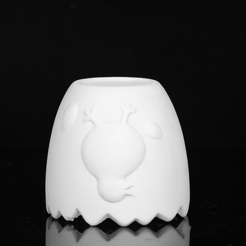 Maceta pequeña de cerámica de bricolaje, rompecabezas para niños creativos, graffiti, juguetes de pintura de arena, pintura en blanco, salida de pintura propia