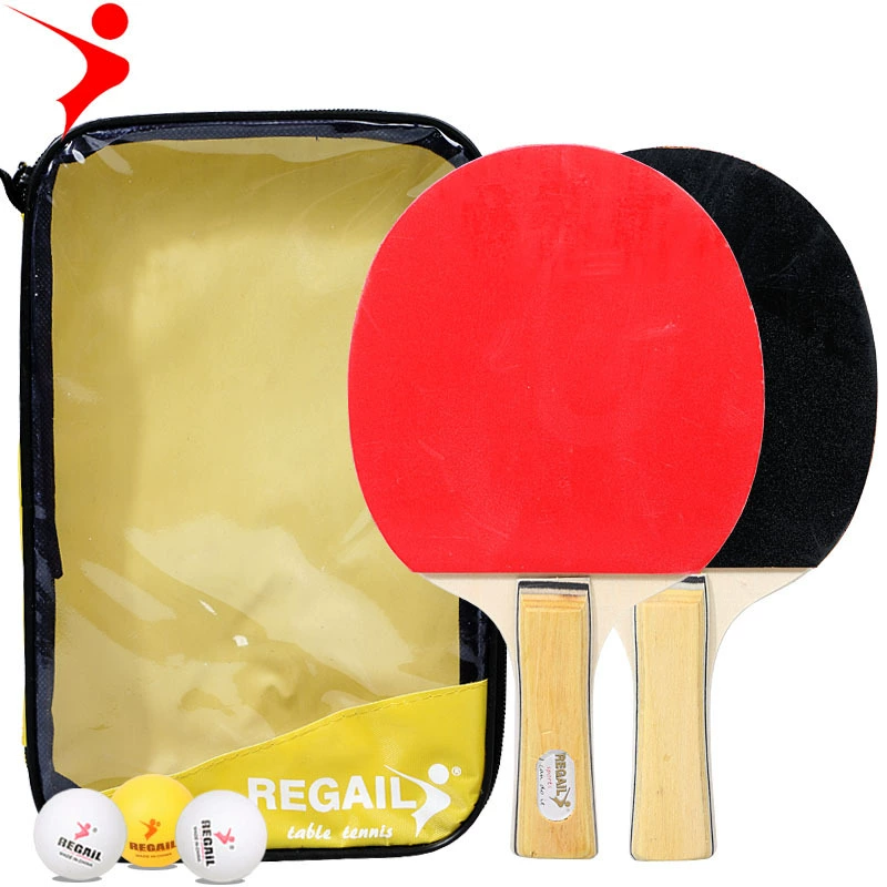Entertainment racket for training for table tennis, set