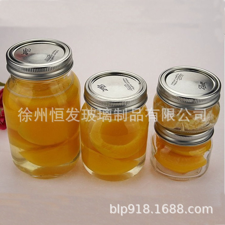 新款250ml梅森瓶方圆玻璃瓶果酱瓶蜂蜜瓶密封耐高温燕窝瓶罐头瓶