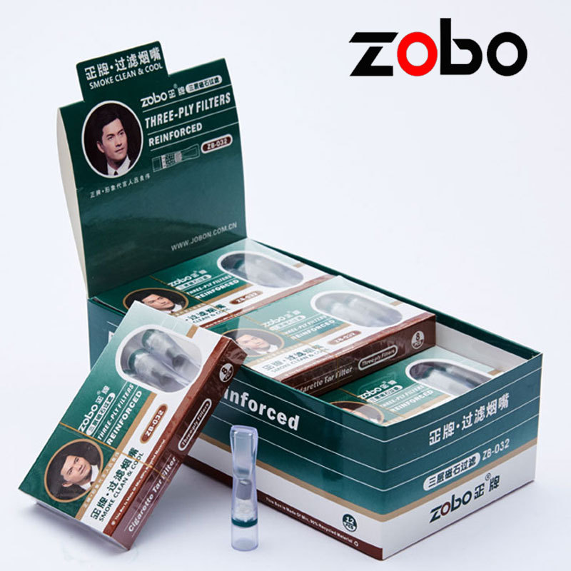 Zobo Official Cigarette Filter for Men, Disposable Three-Layer Filter Cigarette Accessory, Model 032