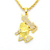 Men's jewelry hip-hop style, gun, trend fashionable pendant, necklace, European style, new collection