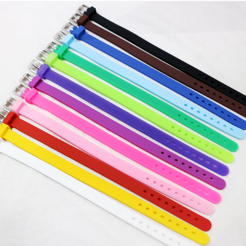 Thickened Tide brand silicone couple Men's bracelet wrist band inspirational candy color bracelet 10*3 factory wholesale