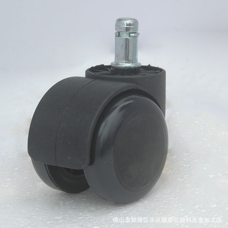 供应办公椅脚轮 黑边办公椅卡轮 厂家批发2寸家具轮