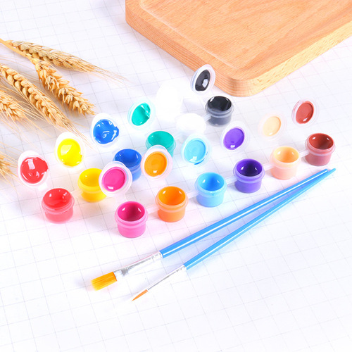 Acrylic paint 2ml 12 colors hardcover one-piece acrylic/watercolor paint set diy painted ceramic graffiti paint