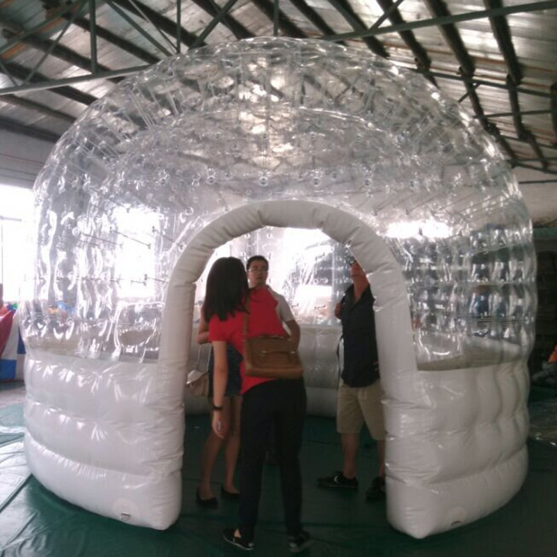 厂家批发PVC透明充气帐篷广告促销野营展览帐篷免支撑充气帐篷
